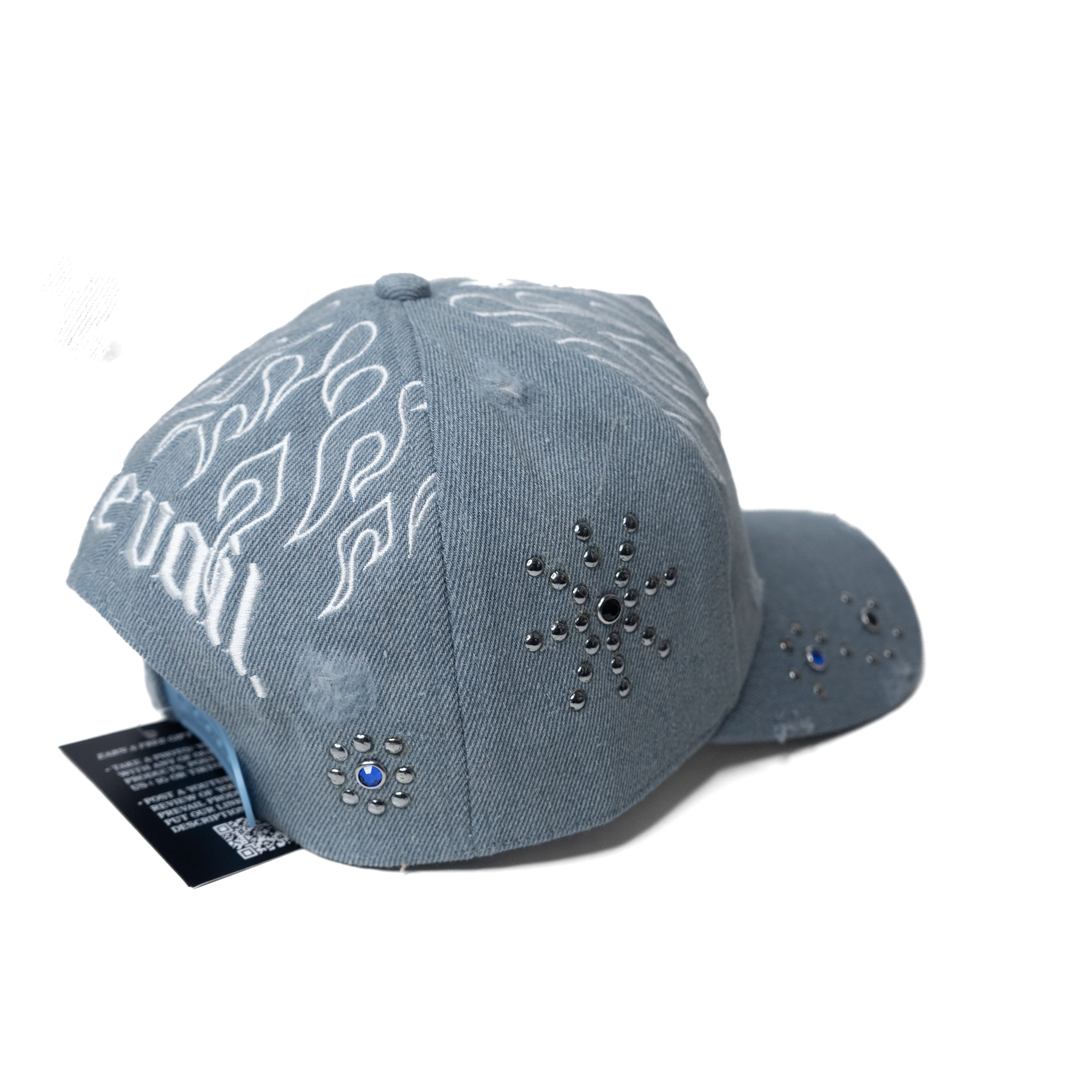 Studded Denim - Flames Snapback - Image 4